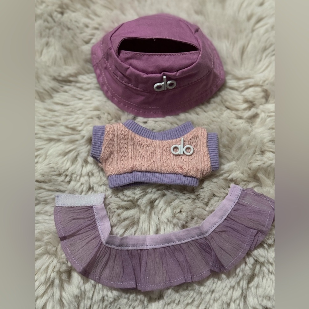 Labubu clothes and accesories- 3pcs mic purple color ALO Doll Outfit Set